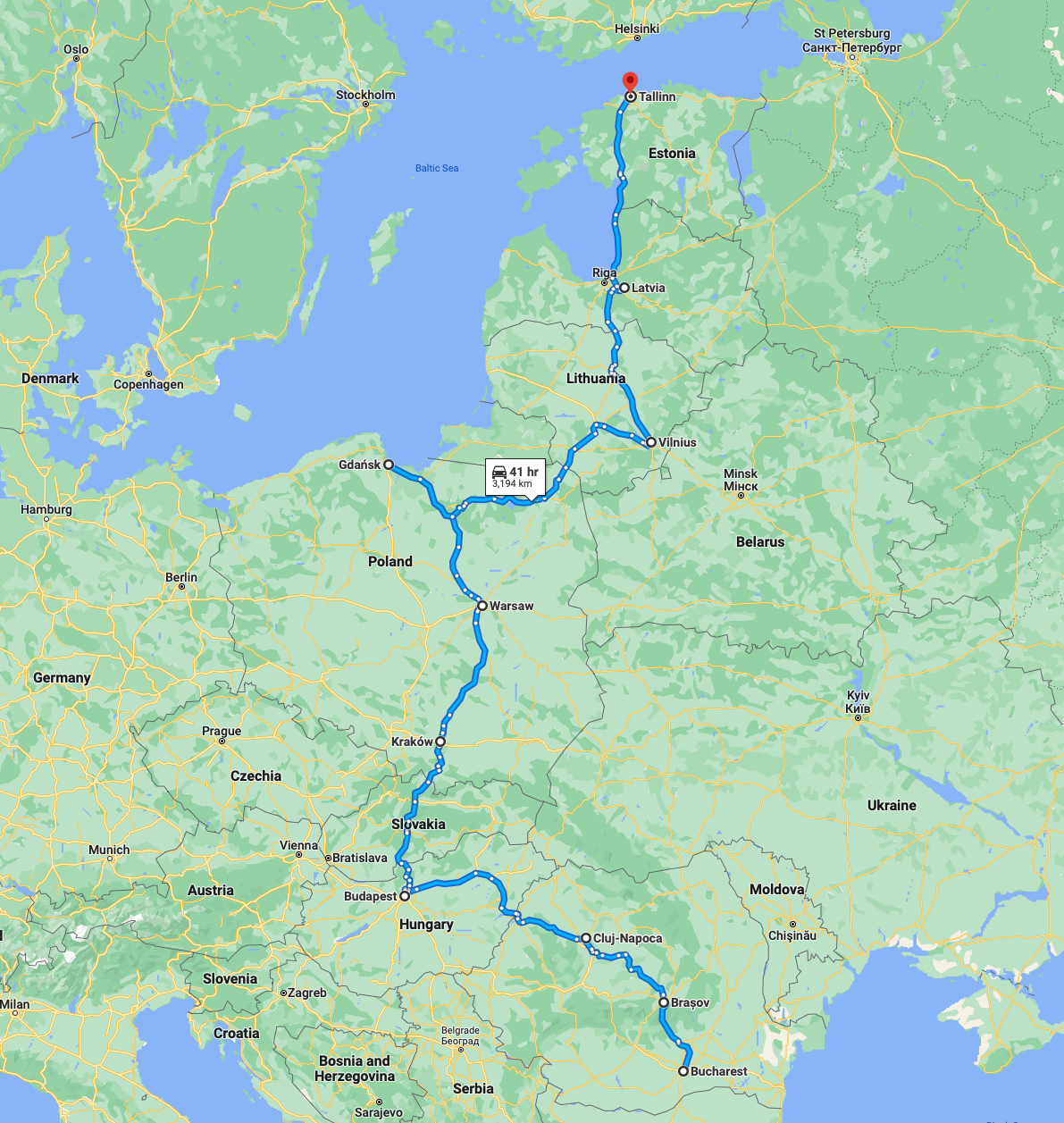 Romania, Hungary, Poland and Baltics Tour 2023